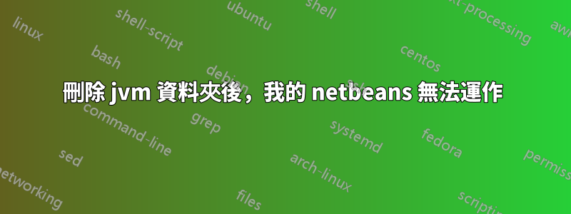 刪除 jvm 資料夾後，我的 netbeans 無法運作