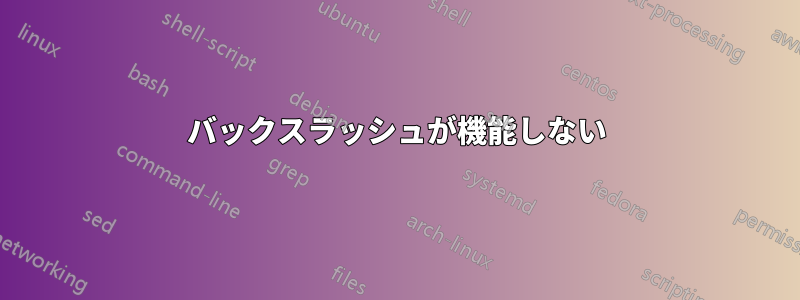 バックスラッシュが機能しない