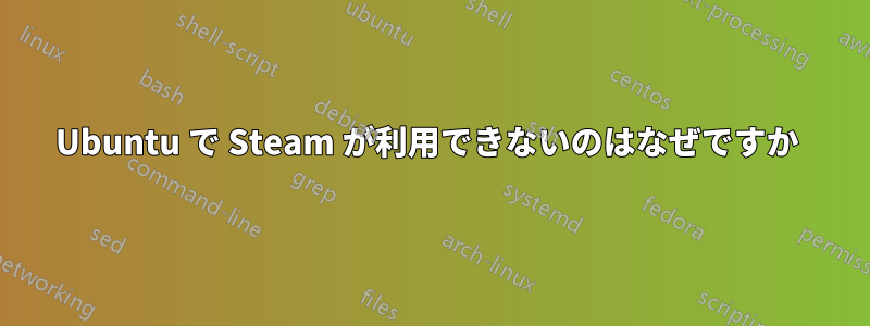 Ubuntu で Steam が利用できないのはなぜですか 