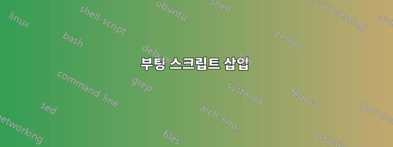 부팅 스크립트 삽입