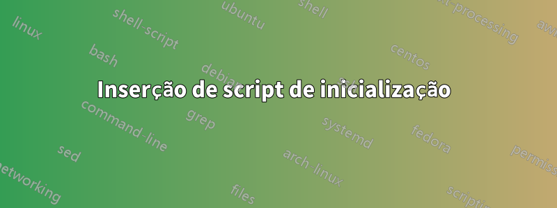 Inserção de script de inicialização 