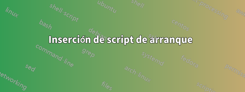 Inserción de script de arranque 