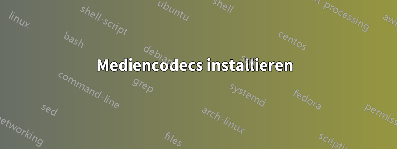 Mediencodecs installieren 
