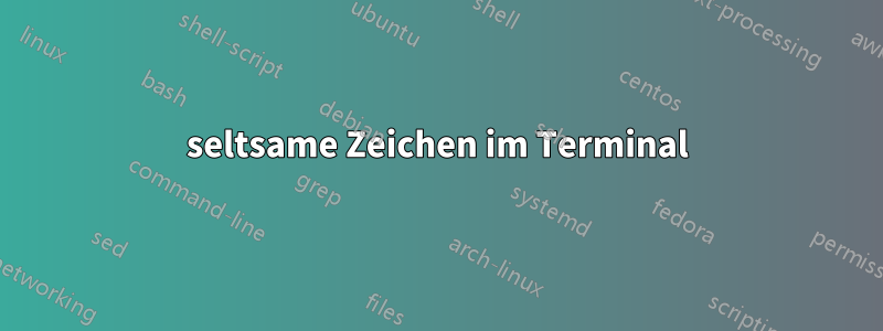 seltsame Zeichen im Terminal