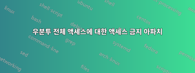 403 우분투 전체 액세스에 대한 액세스 금지 아파치