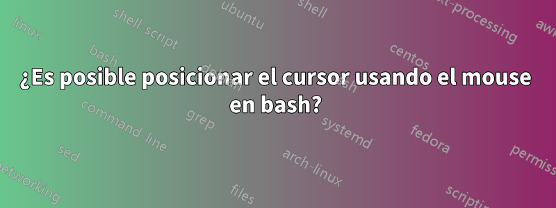 ¿Es posible posicionar el cursor usando el mouse en bash?
