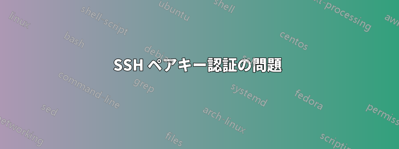 SSH ペアキー認証の問題