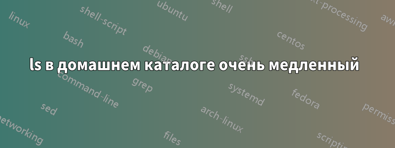 ls в домашнем каталоге очень медленный