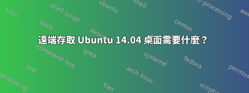 遠端存取 Ubuntu 14.04 桌面需要什麼？