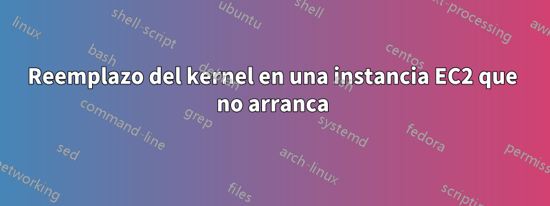 Reemplazo del kernel en una instancia EC2 que no arranca