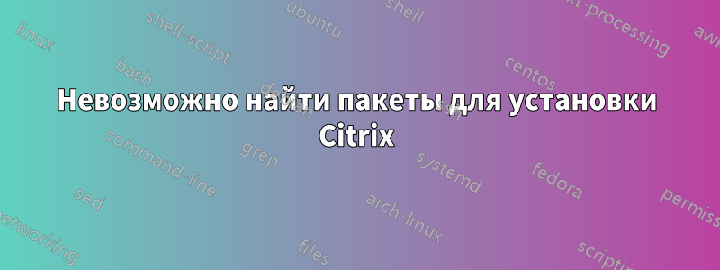Невозможно найти пакеты для установки Citrix
