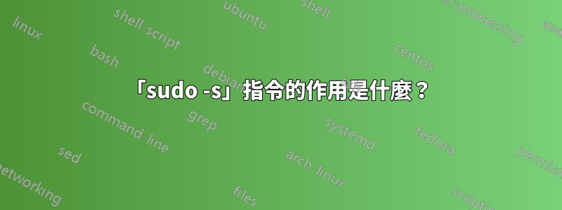 「sudo -s」指令的作用是什麼？