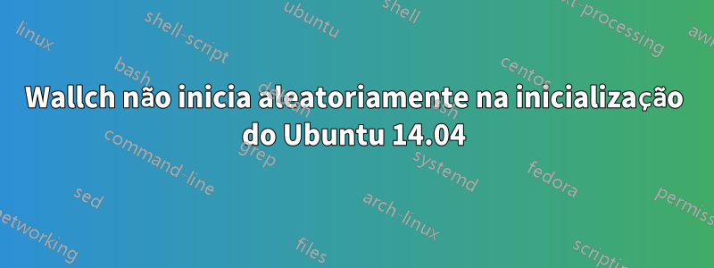 Wallch não inicia aleatoriamente na inicialização do Ubuntu 14.04
