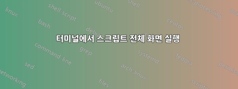 터미널에서 스크립트 전체 화면 실행