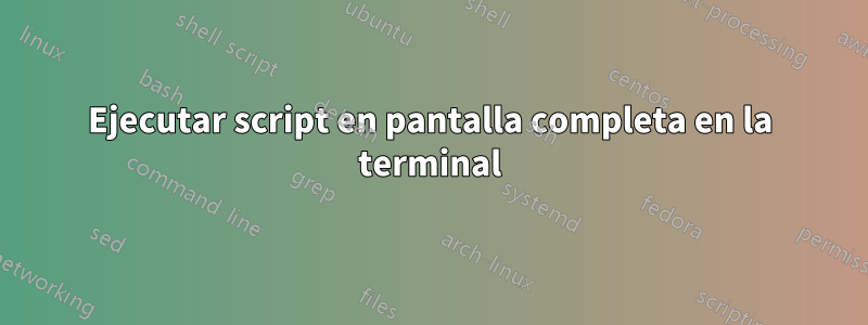Ejecutar script en pantalla completa en la terminal