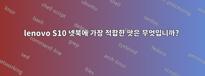 lenovo S10 넷북에 가장 적합한 맛은 무엇입니까?