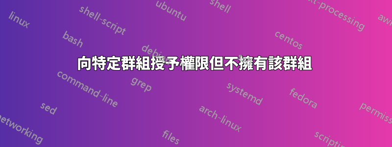 向特定群組授予權限但不擁有該群組