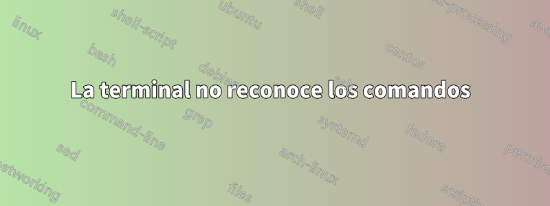 La terminal no reconoce los comandos 