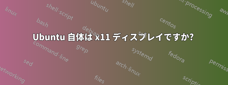 Ubuntu 自体は x11 ディスプレイですか?