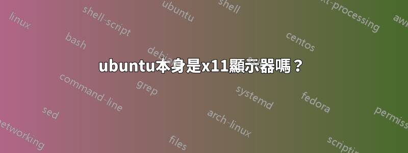 ubuntu本身是x11顯示器嗎？