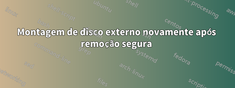 Montagem de disco externo novamente após remoção segura