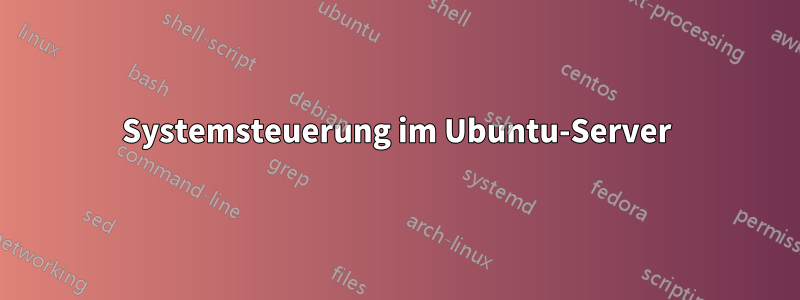 Systemsteuerung im Ubuntu-Server