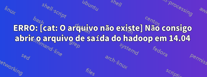 ERRO: [cat: O arquivo não existe] Não consigo abrir o arquivo de saída do hadoop em 14.04