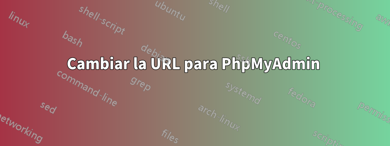 Cambiar la URL para PhpMyAdmin