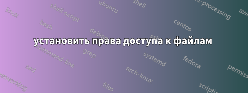 установить права доступа к файлам