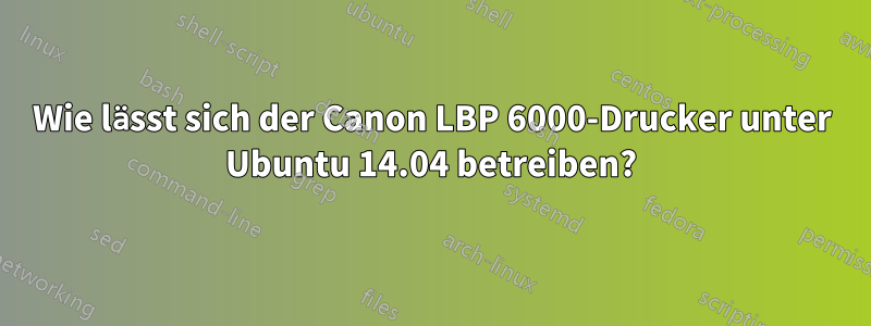 Wie lässt sich der Canon LBP 6000-Drucker unter Ubuntu 14.04 betreiben?