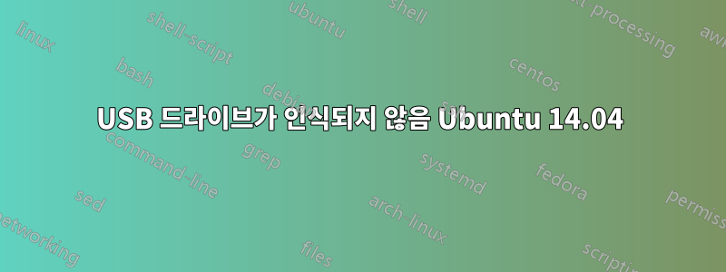 USB 드라이브가 인식되지 않음 Ubuntu 14.04