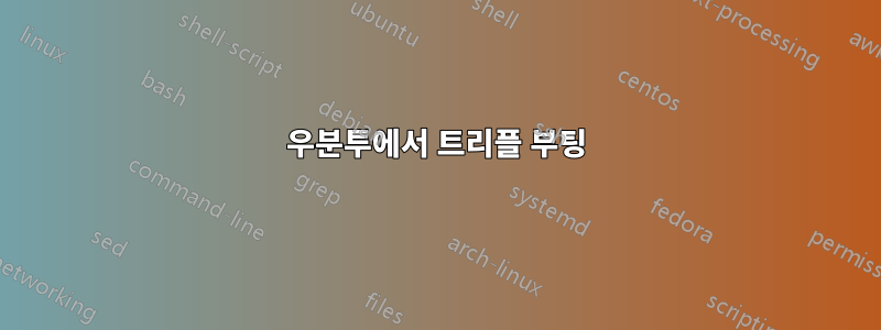 우분투에서 트리플 부팅