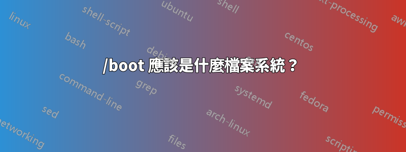 /boot 應該是什麼檔案系統？