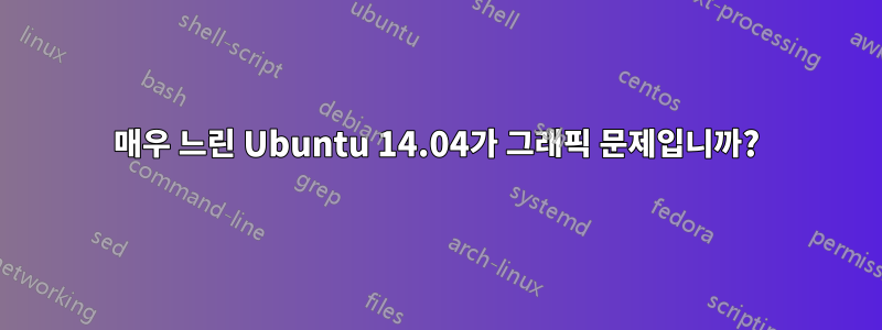 매우 느린 Ubuntu 14.04가 그래픽 문제입니까?