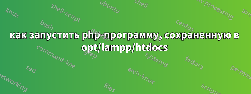 как запустить php-программу, сохраненную в opt/lampp/htdocs