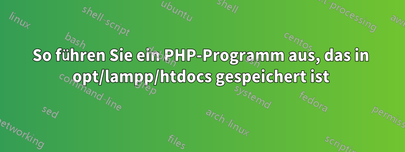 So führen Sie ein PHP-Programm aus, das in opt/lampp/htdocs gespeichert ist