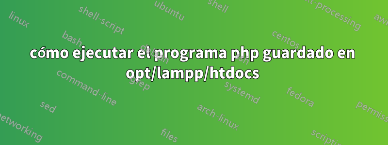 cómo ejecutar el programa php guardado en opt/lampp/htdocs