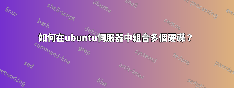 如何在ubuntu伺服器中組合多個硬碟？