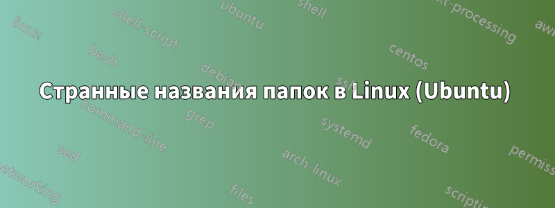 Странные названия папок в Linux (Ubuntu)