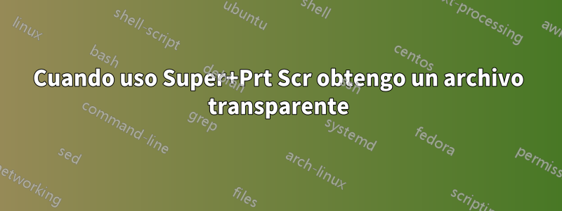 Cuando uso Super+Prt Scr obtengo un archivo transparente