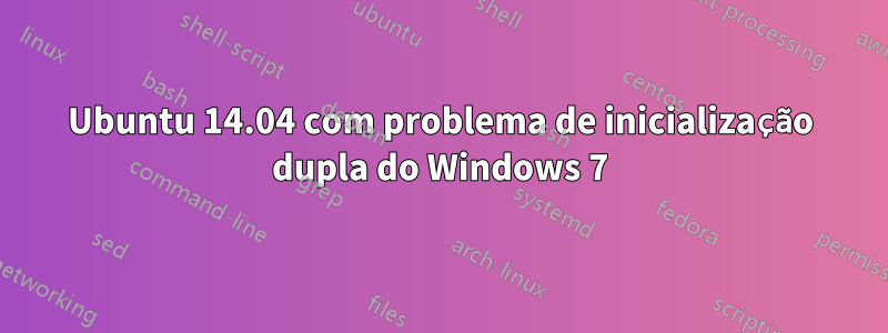 Ubuntu 14.04 com problema de inicialização dupla do Windows 7