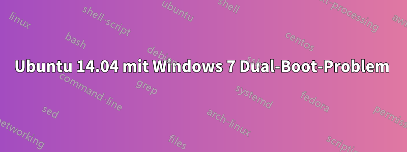 Ubuntu 14.04 mit Windows 7 Dual-Boot-Problem