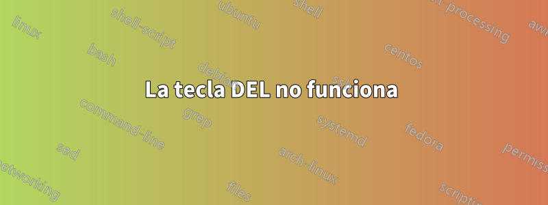 La tecla DEL no funciona