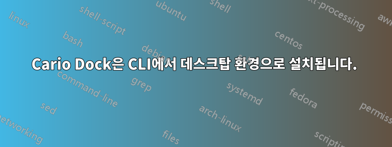 Cario Dock은 CLI에서 데스크탑 환경으로 설치됩니다.