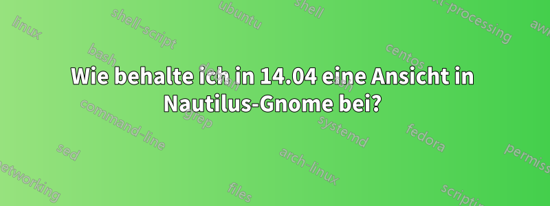 Wie behalte ich in 14.04 eine Ansicht in Nautilus-Gnome bei?