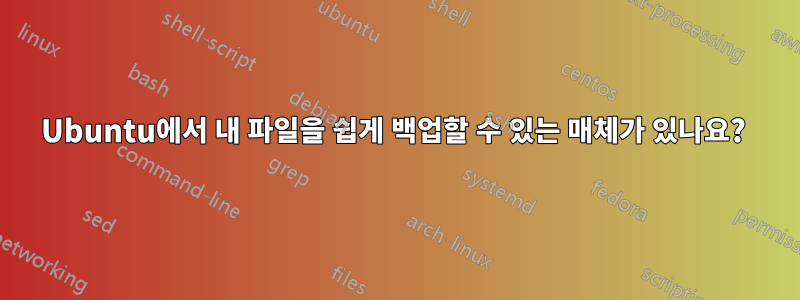 Ubuntu에서 내 파일을 쉽게 백업할 수 있는 매체가 있나요? 