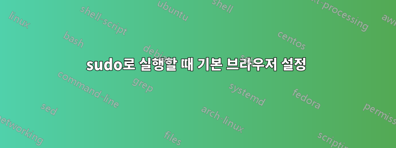 sudo로 실행할 때 기본 브라우저 설정