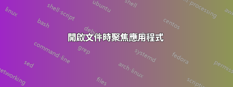 開啟文件時聚焦應用程式