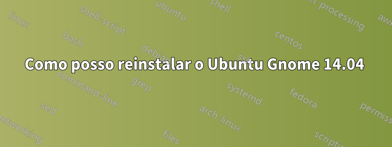 Como posso reinstalar o Ubuntu Gnome 14.04