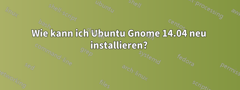 Wie kann ich Ubuntu Gnome 14.04 neu installieren?